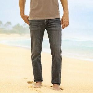 Outerknown SEA Slim Straight Fit Jeans in Washed Gray Men's 32x32